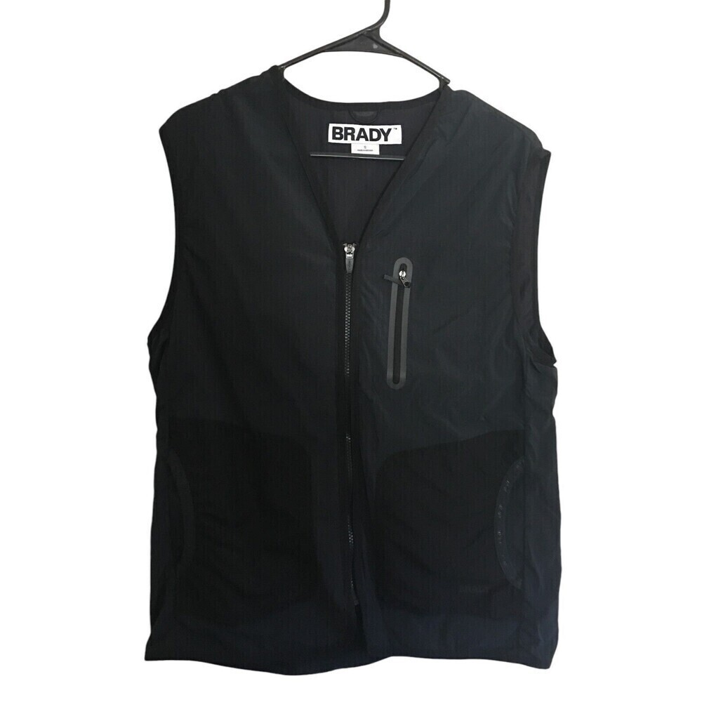 Tom Brady Brand Outdoor Vest Men's Size Medium Ink Black Cotton Blend